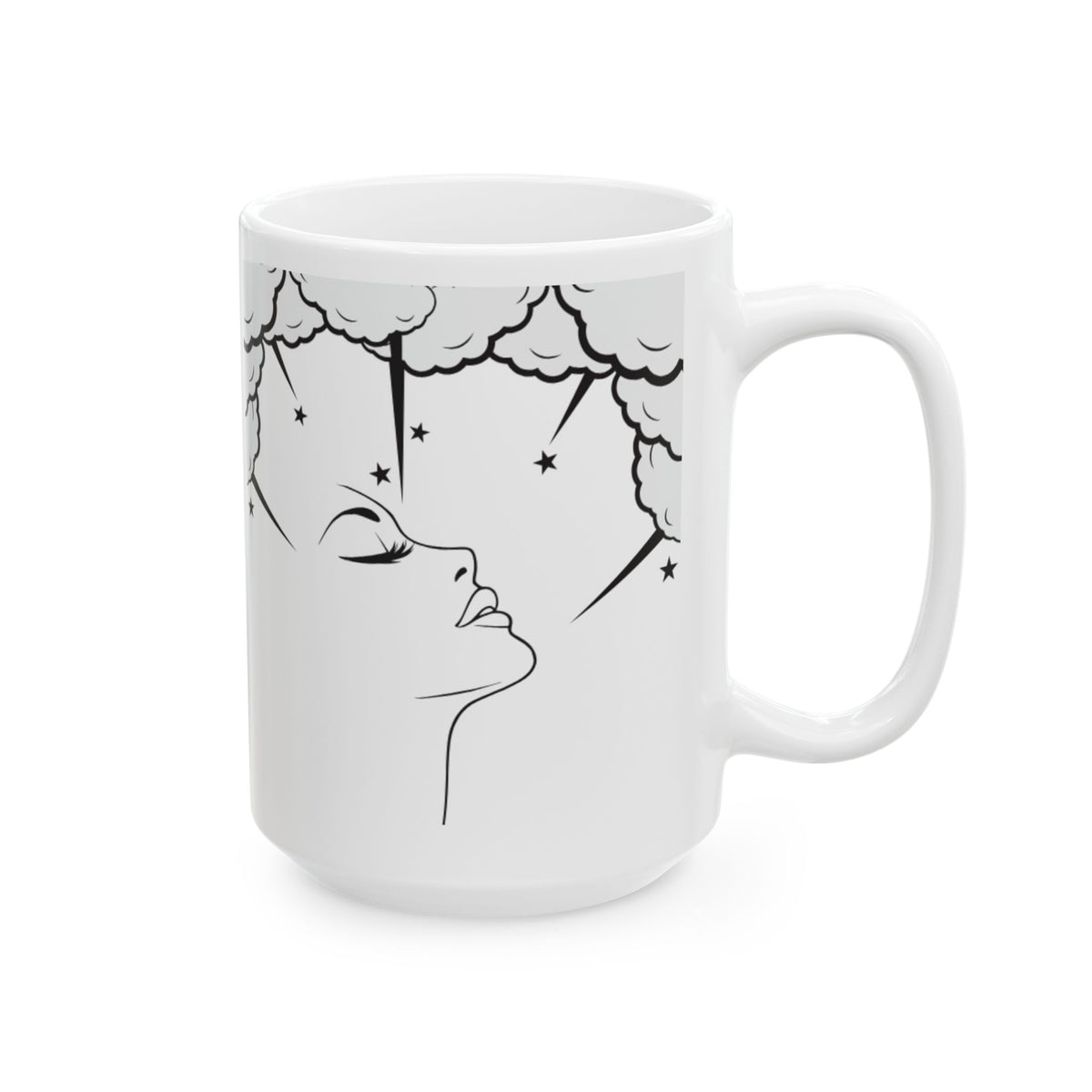 Nectar of the Gods Ceramic Mug — Goddess Face Coffee Cup (11oz & 15oz)