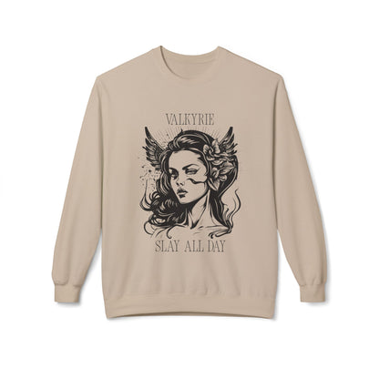 Valkyrie Slay All Day Sweatshirt | Norse Warrior Illustration
