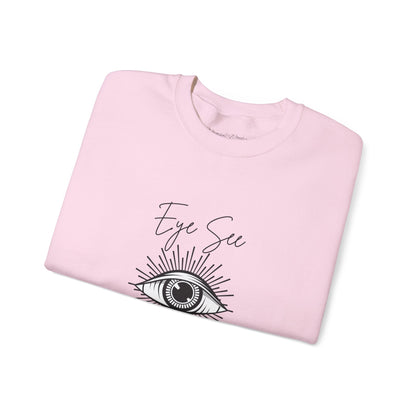 Eye See You Crewneck Sweatshirt — Mystical All-Seeing Eye Graphic