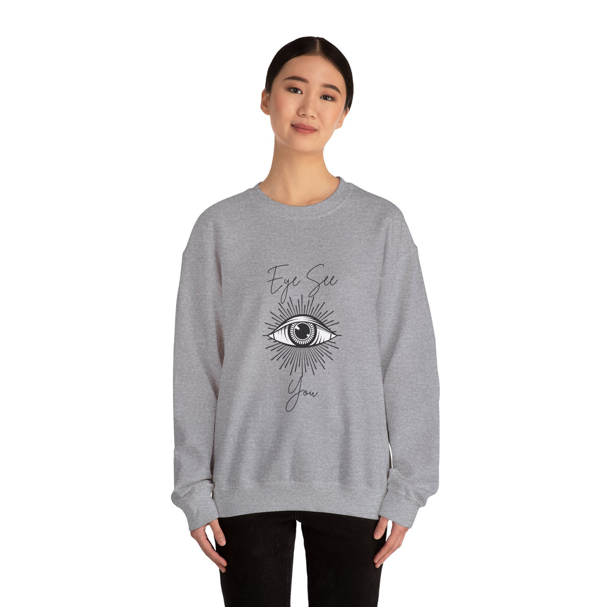 Eye See You Crewneck Sweatshirt — Mystical All-Seeing Eye Graphic