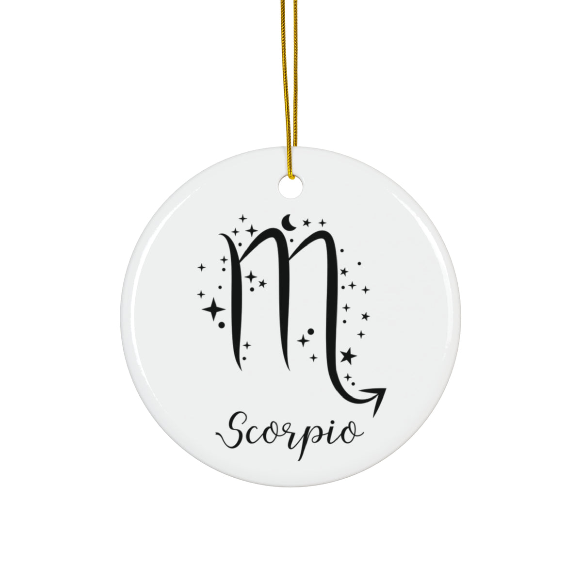 Scorpio Zodiac Ceramic Ornament — Astrology Constellation Holiday Decor