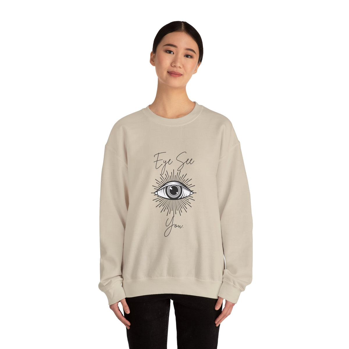 Eye See You Crewneck Sweatshirt — Mystical All-Seeing Eye Graphic