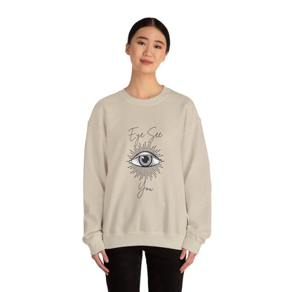 Eye See You Crewneck Sweatshirt — Mystical All-Seeing Eye Graphic