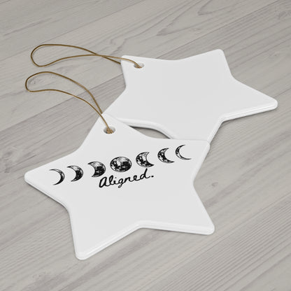 Moon Phase "Aligned" Ceramic Ornament