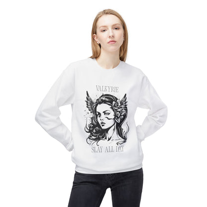 Valkyrie Slay All Day Sweatshirt | Norse Warrior Illustration