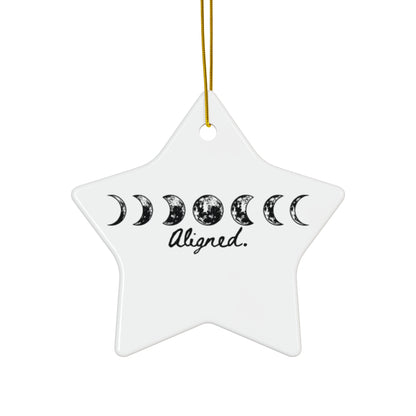 Moon Phase "Aligned" Ceramic Ornament