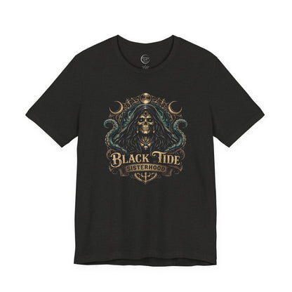 Black Tide Sisterhood Skull Tee — Pirate Skull & Octopus Graphic T-Shirt