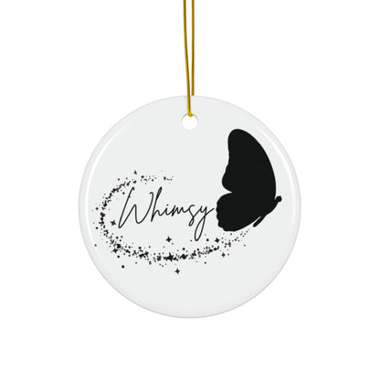 Whimsical Butterfly Ceramic Ornament — 4 Shapes
