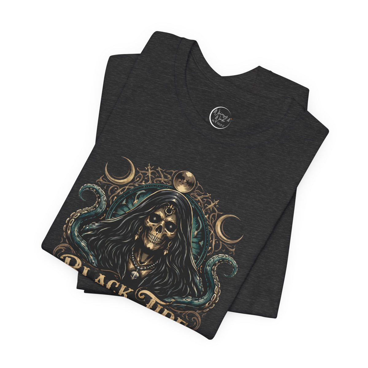 Black Tide Sisterhood Skull Tee — Pirate Skull & Octopus Graphic T-Shirt
