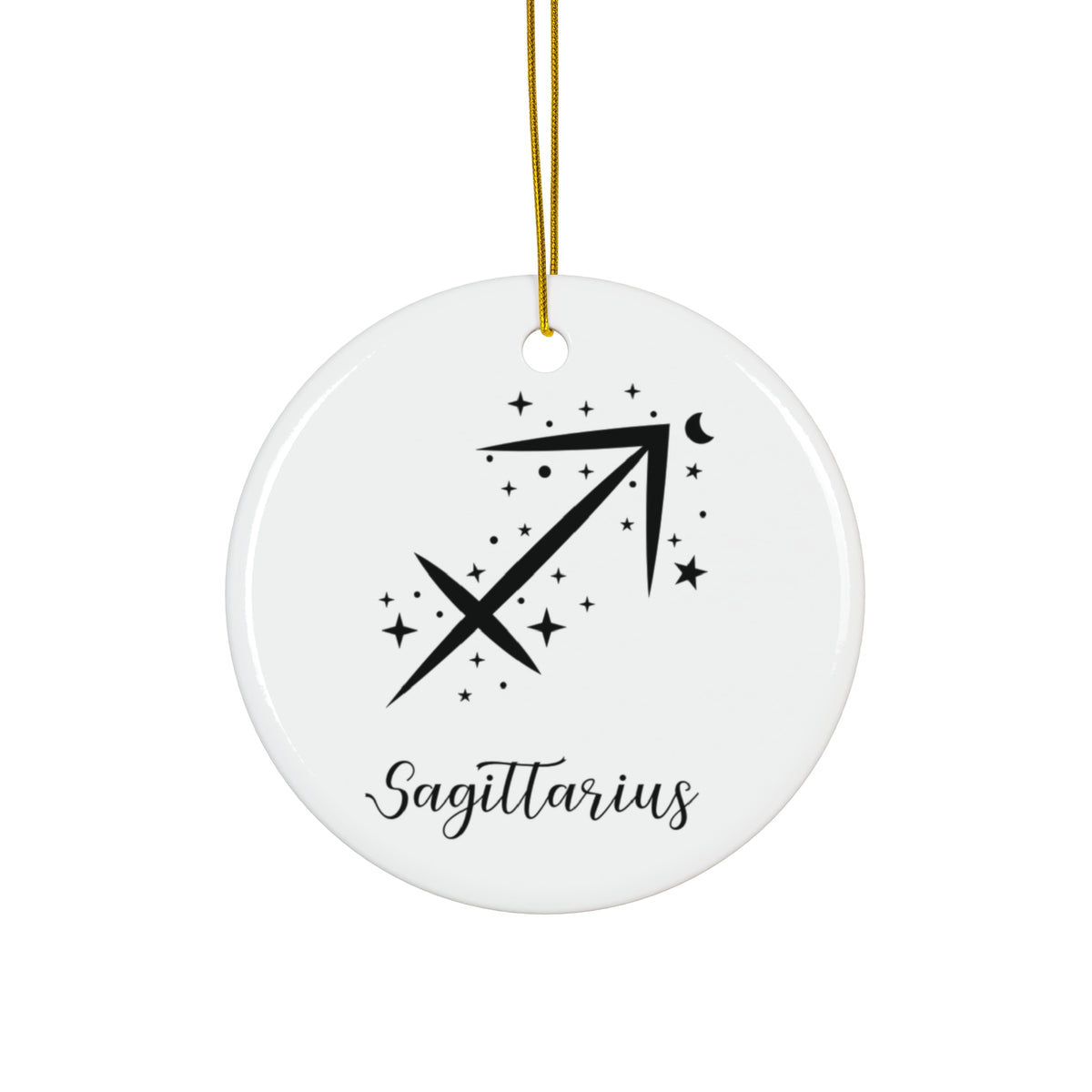 Sagittarius Zodiac Ceramic Ornament — Astrology Gift Holiday Decoration