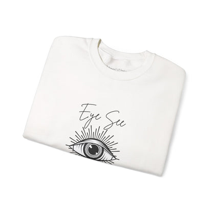 Eye See You Crewneck Sweatshirt — Mystical All-Seeing Eye Graphic