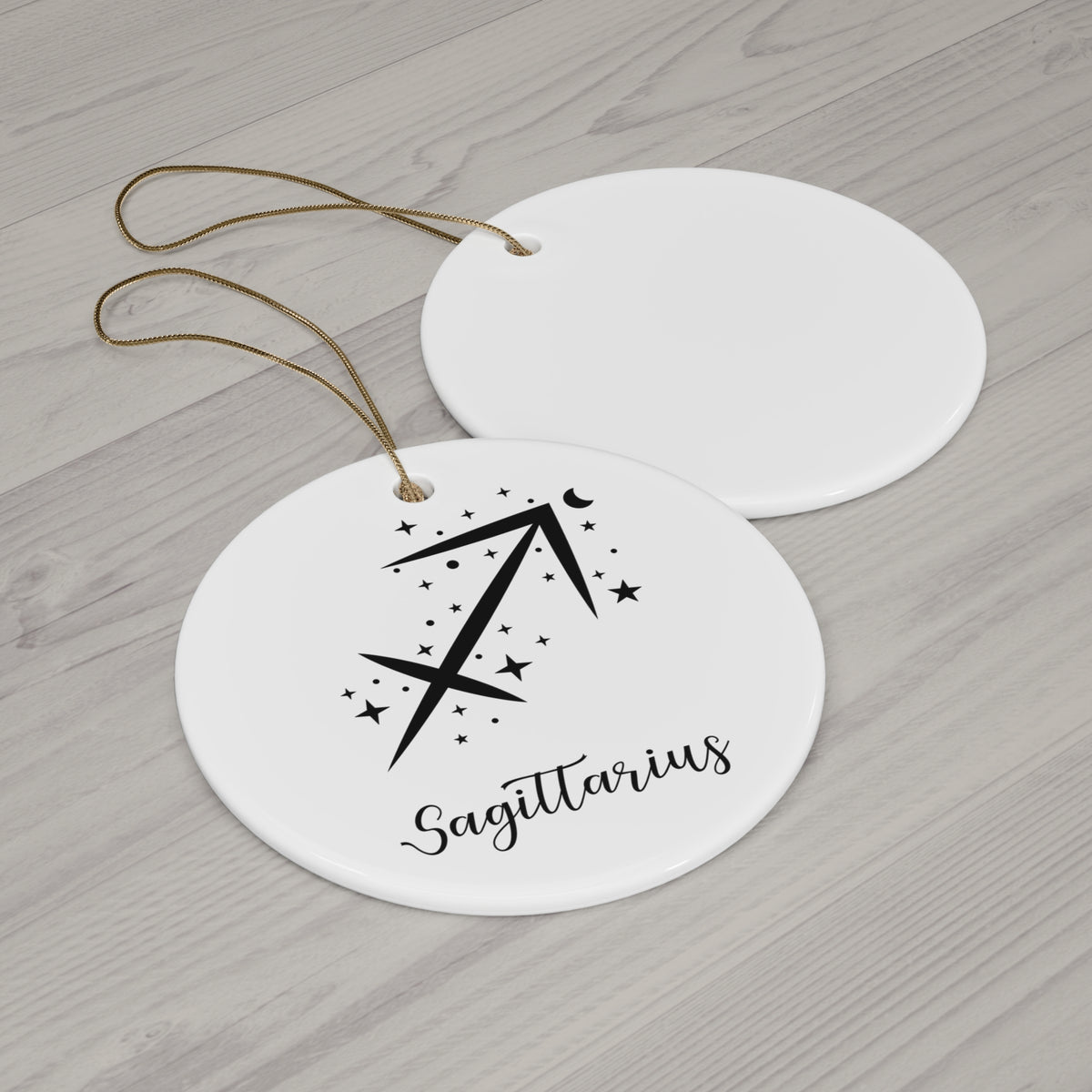 Sagittarius Zodiac Ceramic Ornament — Astrology Gift Holiday Decoration