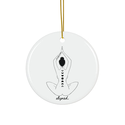 Yoga Spine Ceramic Ornament — 'Aligned' Meditation Gift