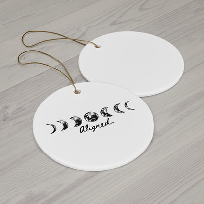 Moon Phase "Aligned" Ceramic Ornament