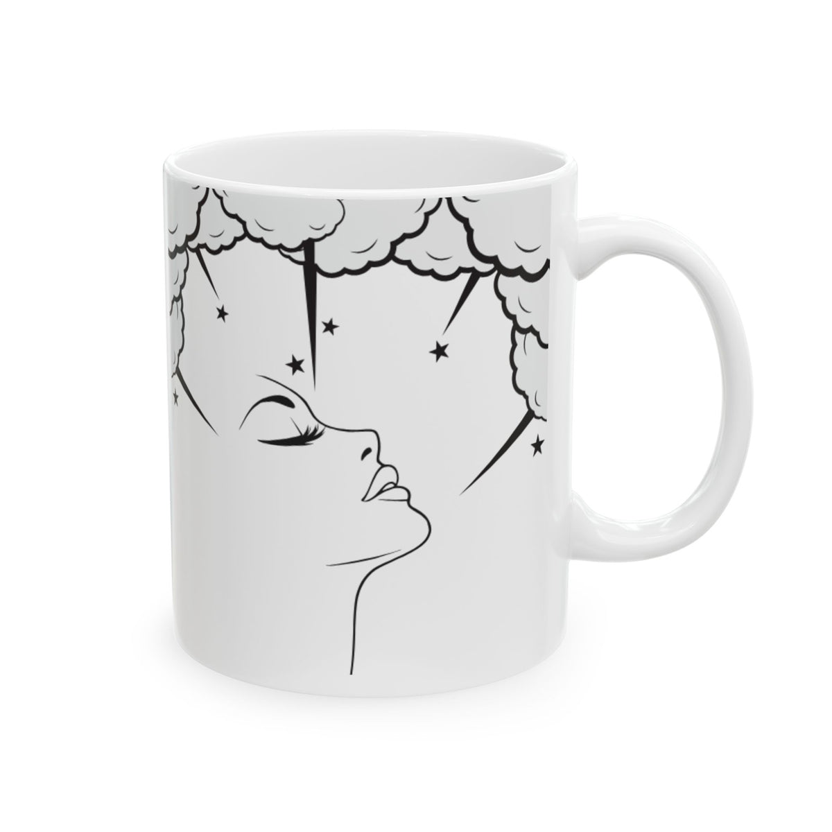 Nectar of the Gods Ceramic Mug — Goddess Face Coffee Cup (11oz & 15oz)