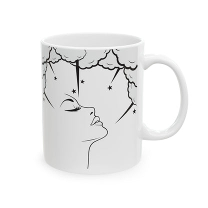 Nectar of the Gods Ceramic Mug — Goddess Face Coffee Cup (11oz & 15oz)