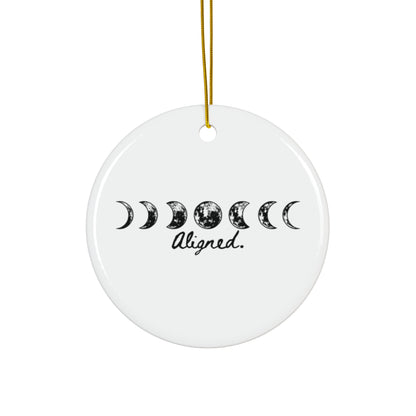 Moon Phase "Aligned" Ceramic Ornament