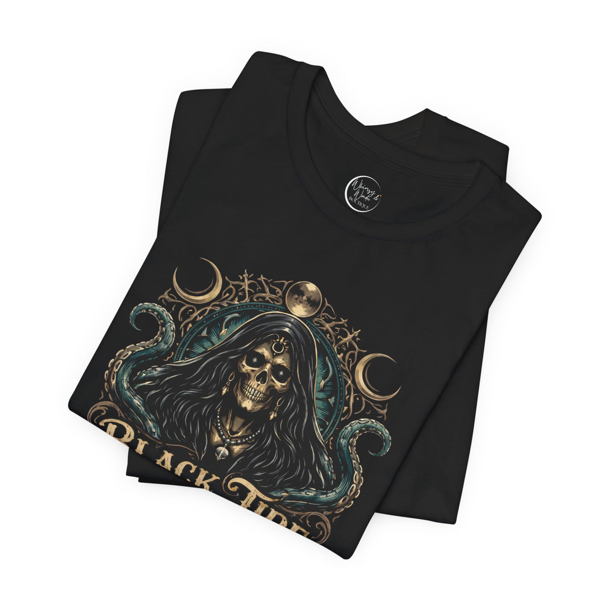Black Tide Sisterhood Skull Tee — Pirate Skull & Octopus Graphic T-Shirt