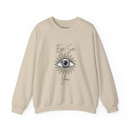 Eye See You Crewneck Sweatshirt — Mystical All-Seeing Eye Graphic