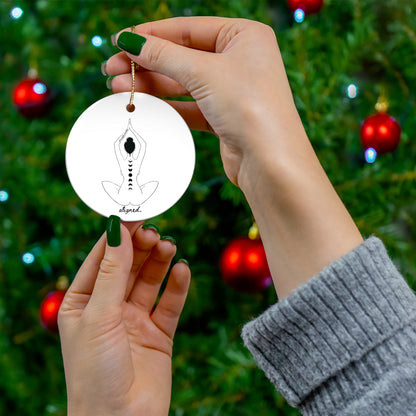 Yoga Spine Ceramic Ornament — 'Aligned' Meditation Gift