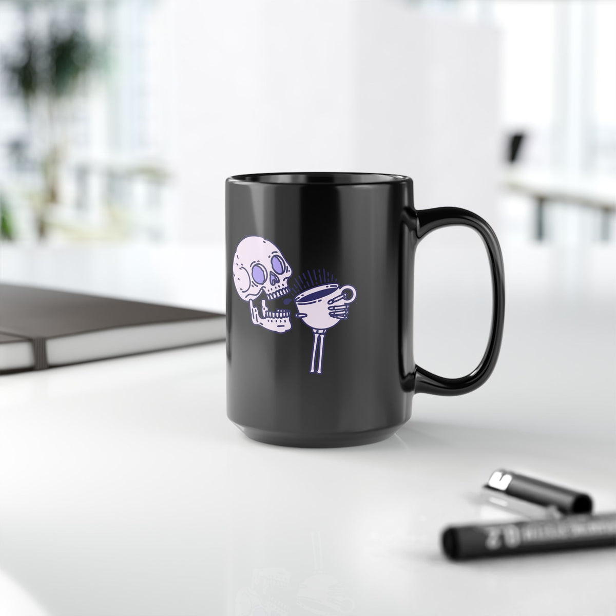 But First Coffee Skull Coffee Mug, Perfect for Halloween, Gothic Gifts, Coffee Lovers
