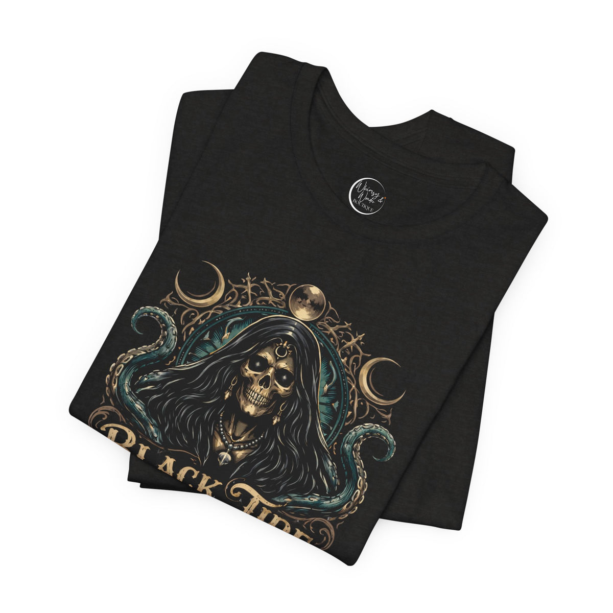 Black Tide Sisterhood Skull Tee — Pirate Skull & Octopus Graphic T-Shirt