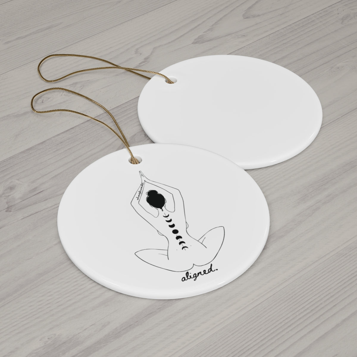 Yoga Spine Ceramic Ornament — 'Aligned' Meditation Gift