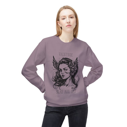 Valkyrie Slay All Day Sweatshirt | Norse Warrior Illustration