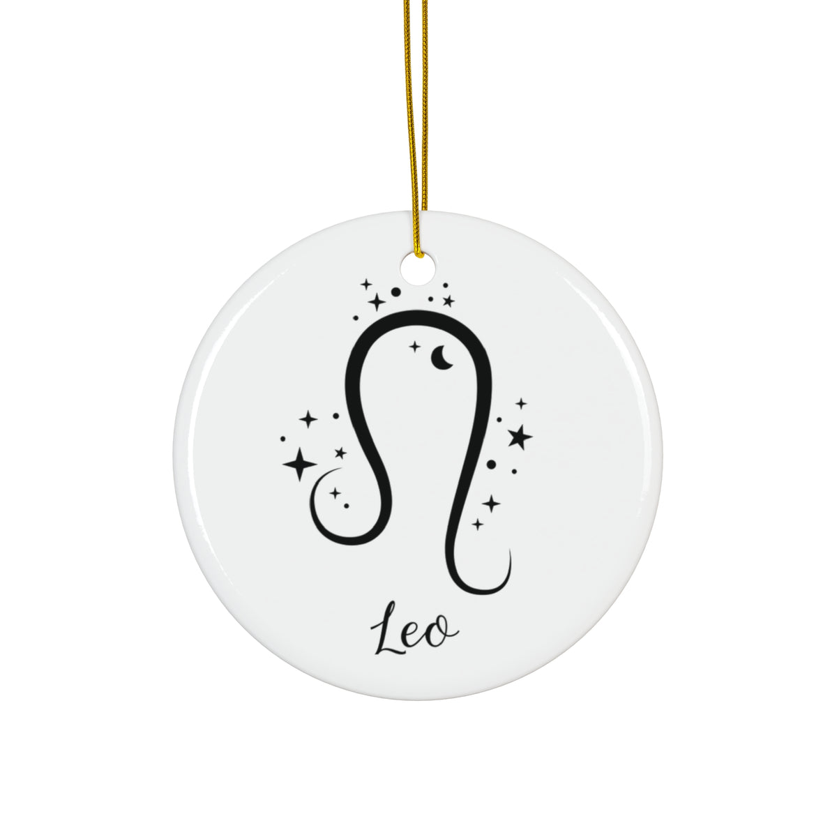 Leo Zodiac Ceramic Ornament — Astrology Christmas Tree Decoration