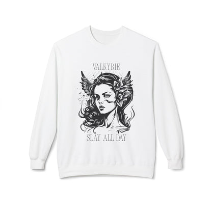 Valkyrie Slay All Day Sweatshirt | Norse Warrior Illustration