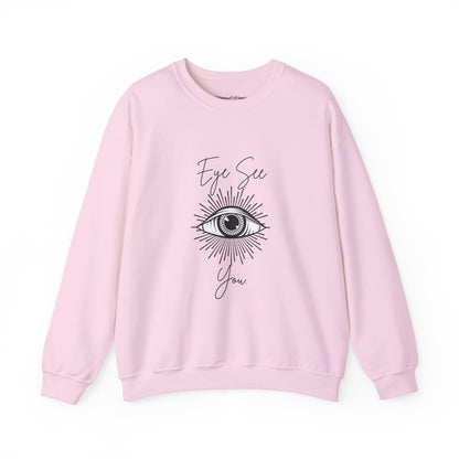 Eye See You Crewneck Sweatshirt — Mystical All-Seeing Eye Graphic