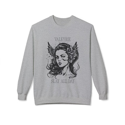 Valkyrie Slay All Day Sweatshirt | Norse Warrior Illustration