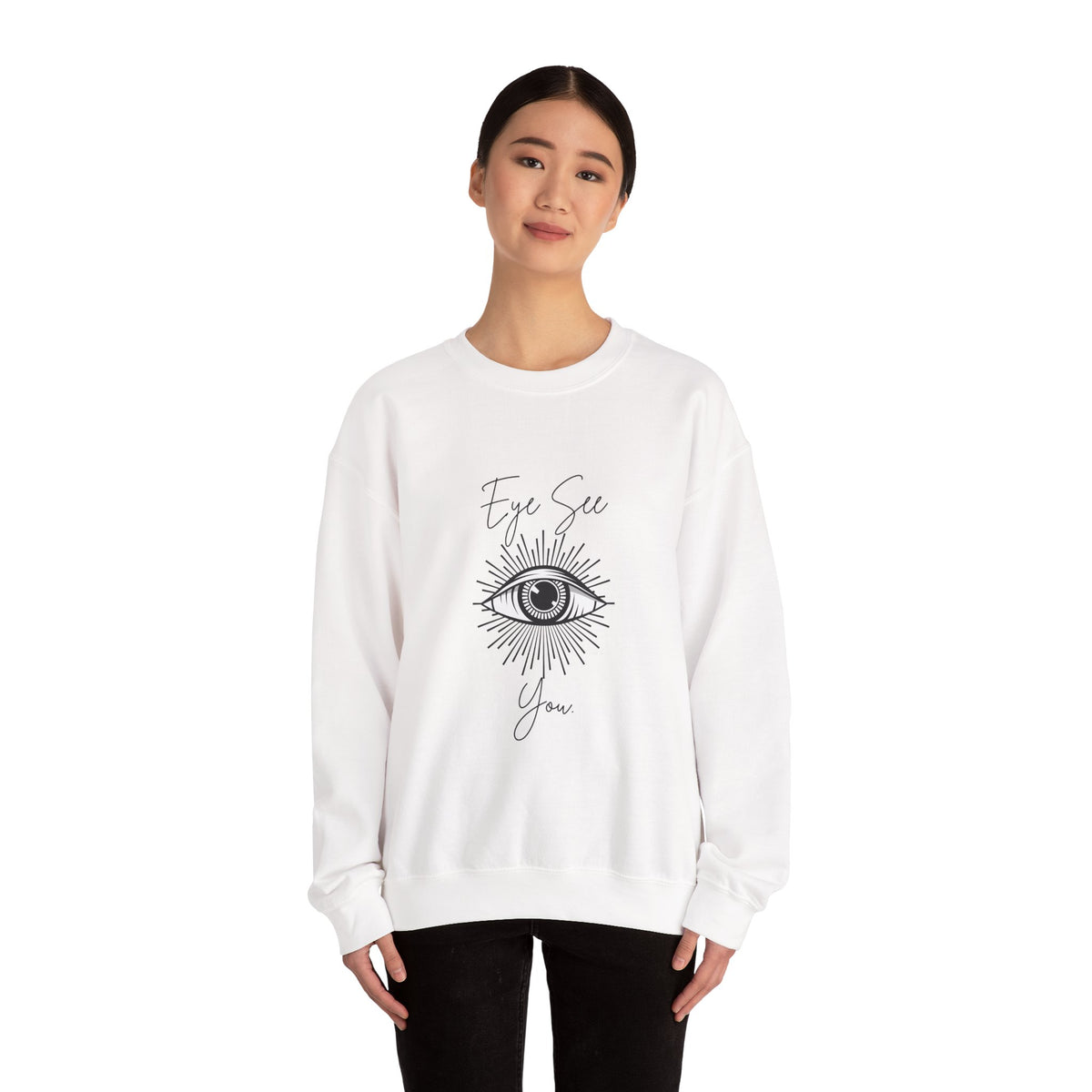 Eye See You Crewneck Sweatshirt — Mystical All-Seeing Eye Graphic
