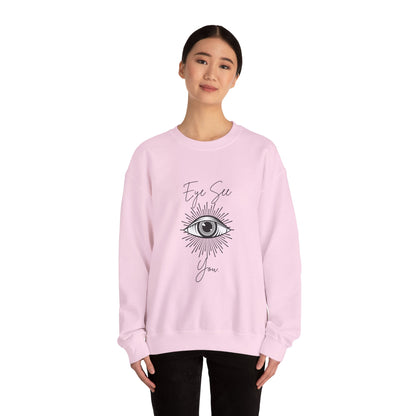 Eye See You Crewneck Sweatshirt — Mystical All-Seeing Eye Graphic