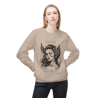 Valkyrie Slay All Day Sweatshirt | Norse Warrior Illustration